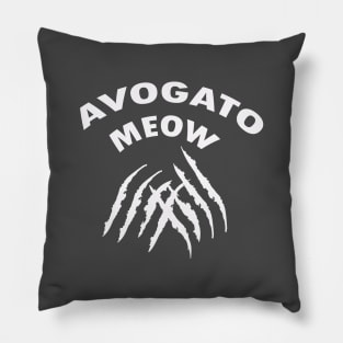 funny meow avocato cat Pillow