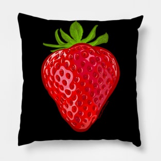 Red Juicy Strawberry Pillow