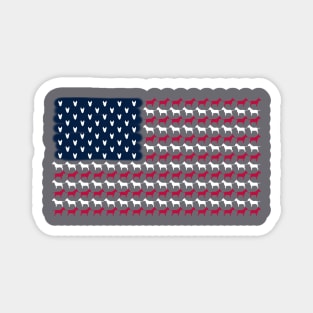 USA Bull Terrier Flag Magnet
