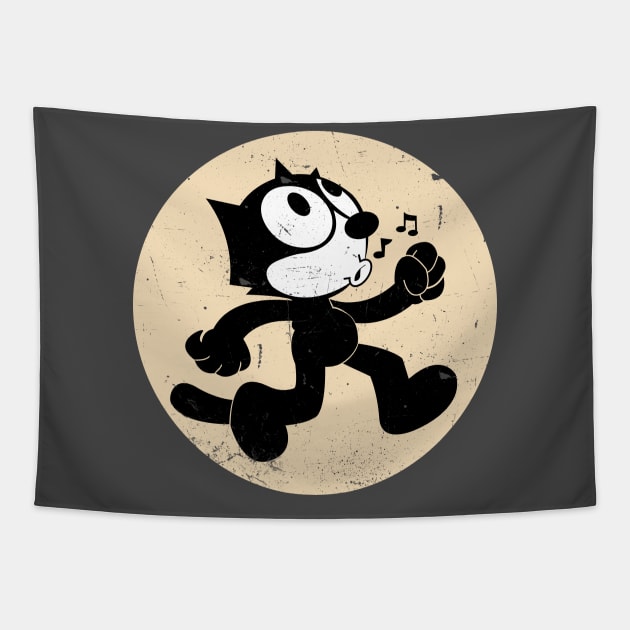 Felix The Cat Walking Whistle Tapestry by technofaze