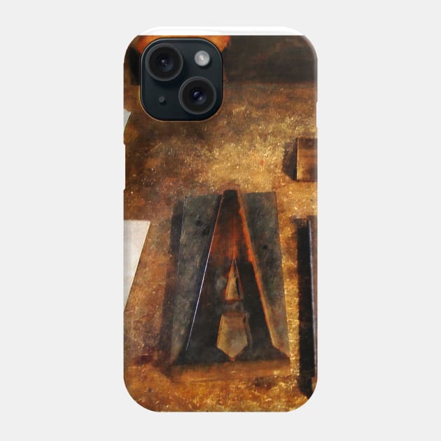 Printers - Capital A Phone Case by SusanSavad