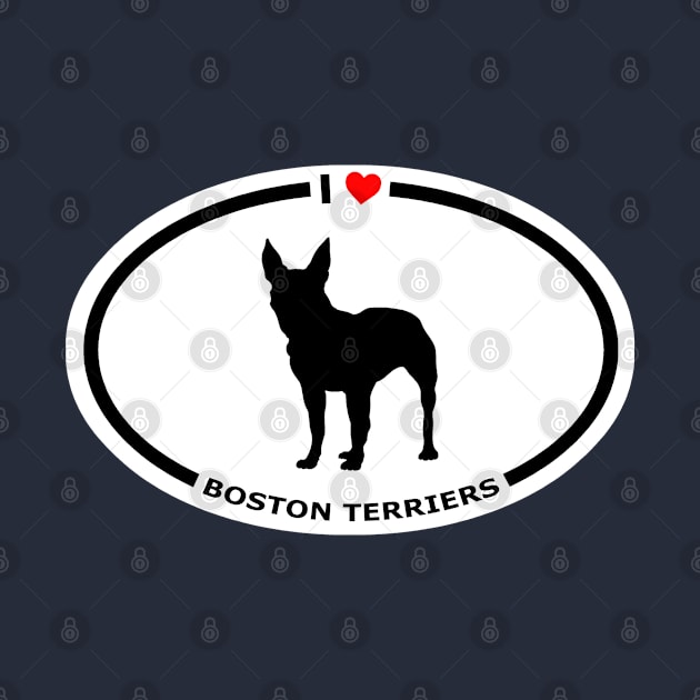 I Heart Boston Terriers by Webdango