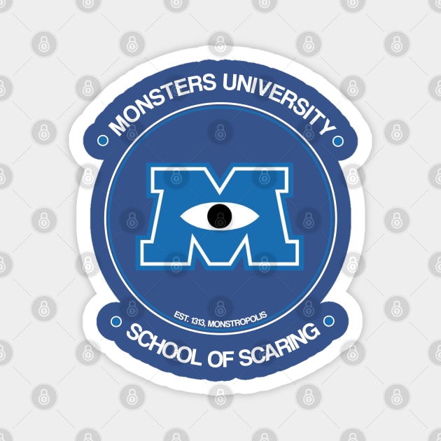 Monsters University - College student gear Magnet by sanastyle