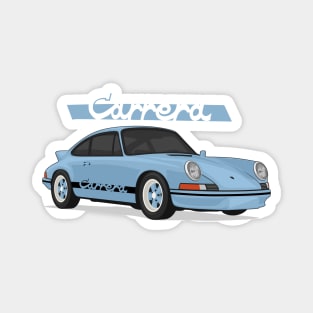 supercar 911 carrera rs turbo 1972 light blue Magnet