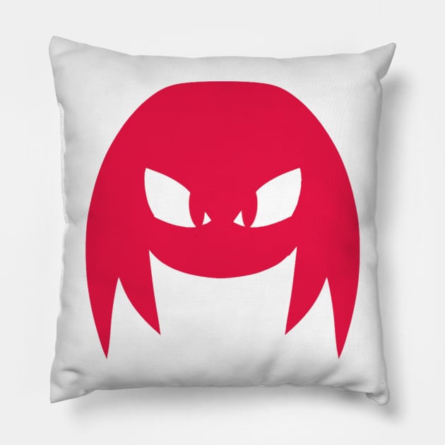 Knuckles head logo Pillow by Blueblade