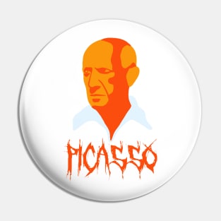 Cool Artist Portrait In Orange Pin