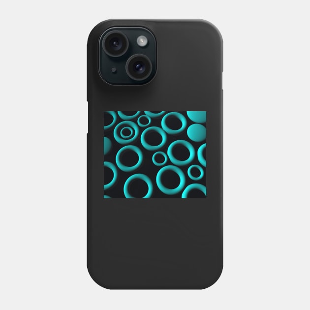 Teal Rings Phone Case by lyle58
