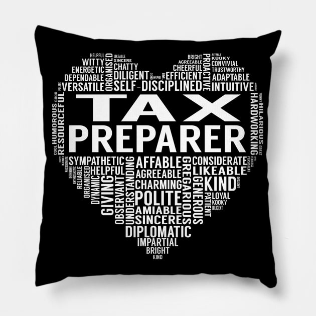 Tax Preparer Heart Pillow by LotusTee