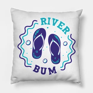 River Bum // Fun Summer Flip Flop Badge Pillow