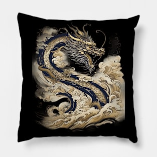 Aqua Dragon Pillow