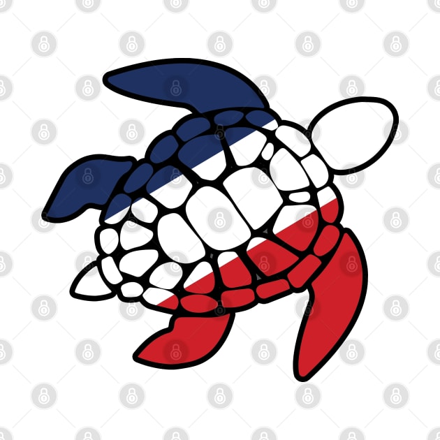 Sea Turtle Dominican Republic Flag Plastic Free Save The Sea Colorful Turtles Caribbean by TravelTime