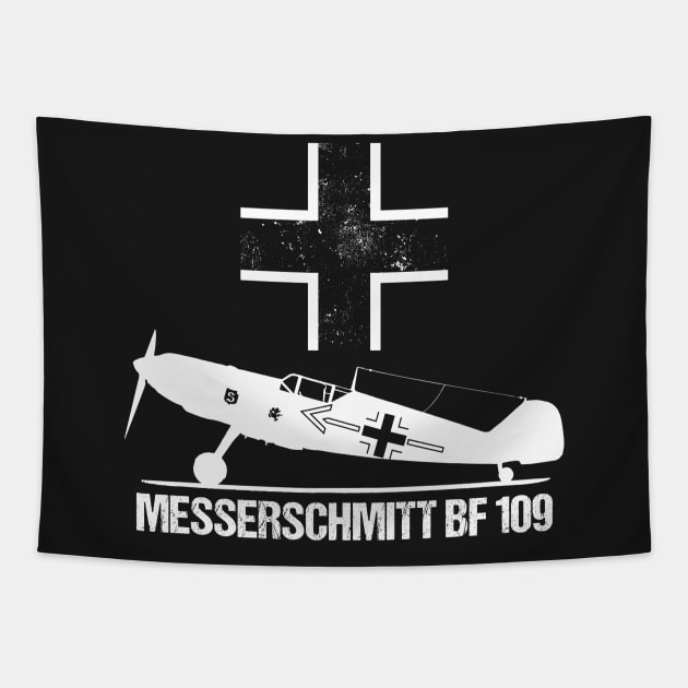 Messerschmitt BF 109 ME Warbird German Luftwaffe WW2 Shirt Tapestry by stearman