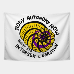 Body Autonomy Now! Fight For Intersex Liberation Foraminifera T-shirt Tapestry