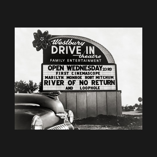 Drive-In Theater, 1954. Vintage Photo by historyphoto