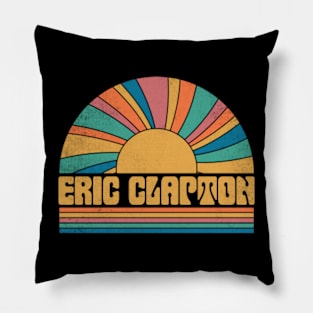 Graphic Clapton Proud Name Distressed Birthday Retro Style Pillow