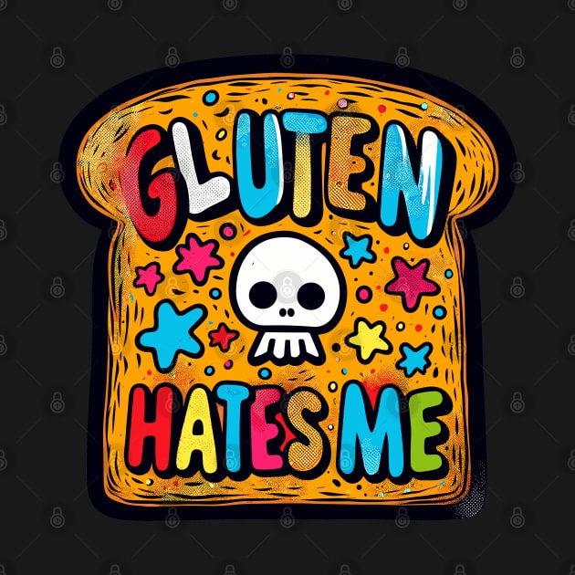 Gluten Hates Me by TomFrontierArt