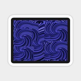 Purple & Black Swirls of Madness Magnet