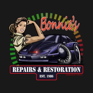 Knight Rider KITT Mechanic Bonnie's Garage T-Shirt