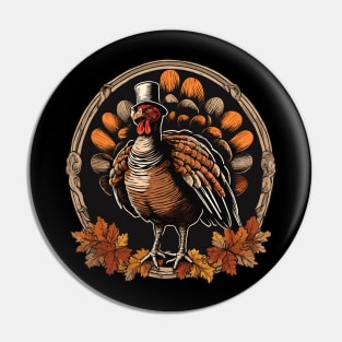 Thanksgiving Turkey Pilgrim Pin