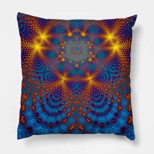 Kaleidoscope Fractal Beam Portrait Pillow