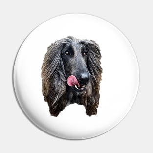 Afghan Hound Cute Dog Pin