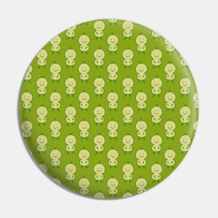 Cute Chick Green Pattern Pin