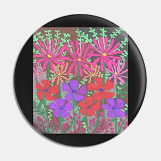 Springtime Twilight Garden Art Pin