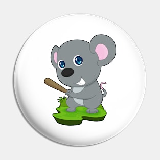 Mouse Baseball Baseball bat Sports Pin