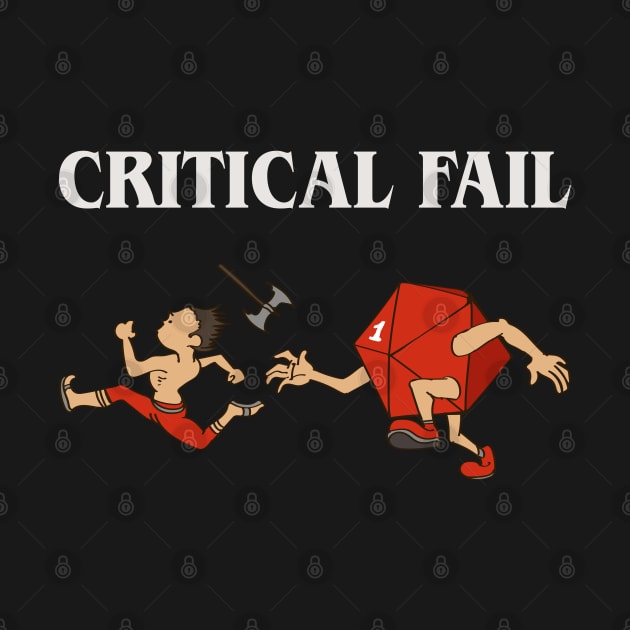 Critical Fail Running from D20 Dice Tabletop RPG by pixeptional