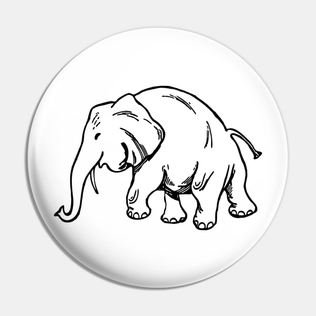 Elephant Pin by linesdesigns