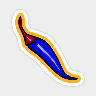 Blue Hot Chili Pepper Magnet