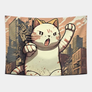 Cuteness Catzilla Tapestry