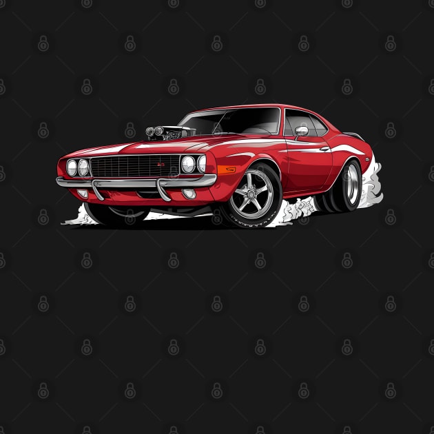 Red ClassicMuscle Car by B&H