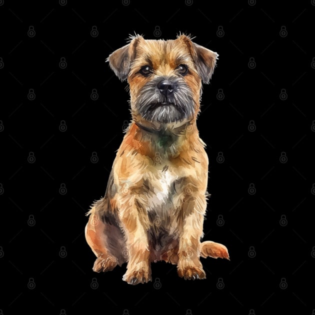 Border Terrier by DavidBriotArt