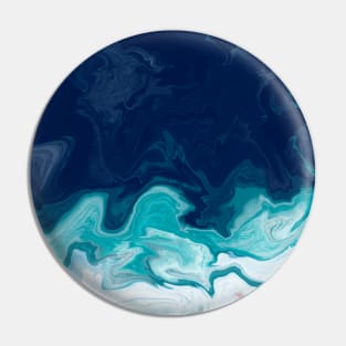 Crashing Waves digital paint pour Pin