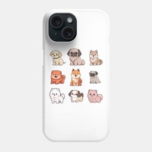 Cute Dog Sticker Pack Phone Case