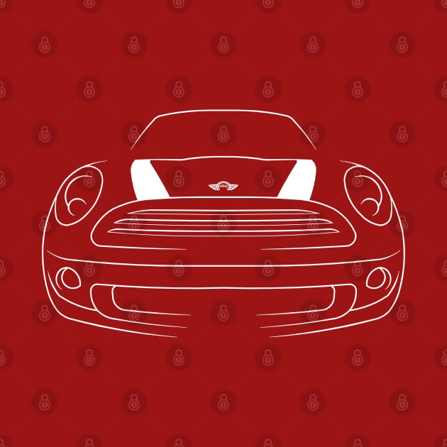 Mini Cooper S - front stencil, white by mal_photography