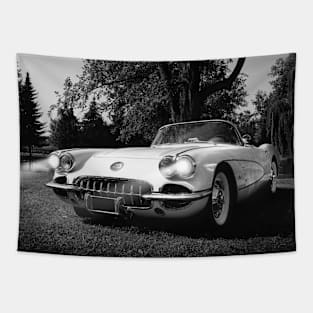 1960 Corvette C1 - Black White Tapestry