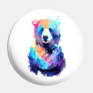 Bear Grizzly Wild Nature Animal Colors Pin