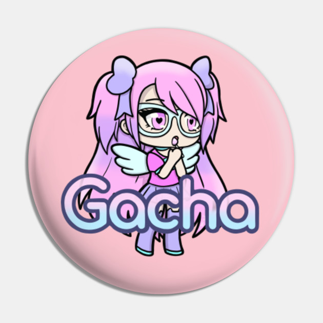 Pink Cute Gacha Girl Gacha Pin Teepublic