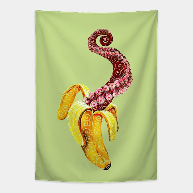 Swirly Mutant-Banana Tapestry by CarolinaMatthes