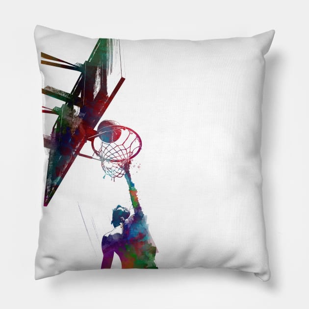 Basketball sport art #basketball Pillow by JBJart