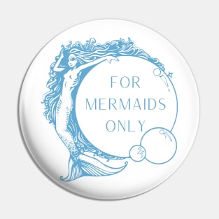 For mermaids only vintage graphic design shirt Pin