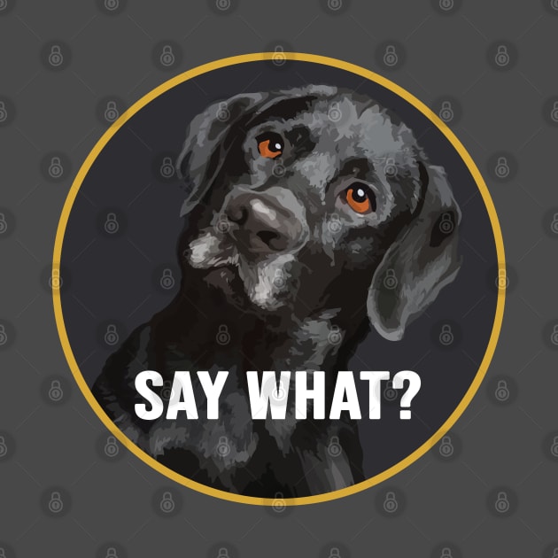 Black Labrador, say what? by Brash Ideas