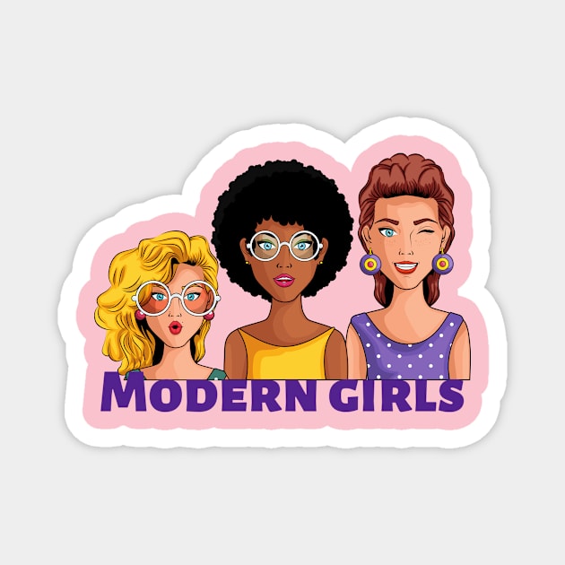 Modern girls Magnet by JuliaUkraine