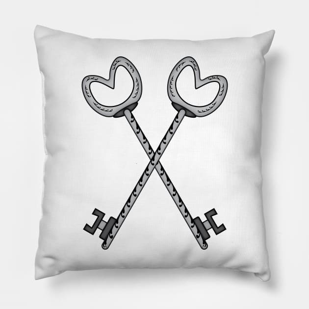 Two keys symbol - Masonic symbol of Treasurer for Blue Lodge Freemasonry Pillow by NxtArt