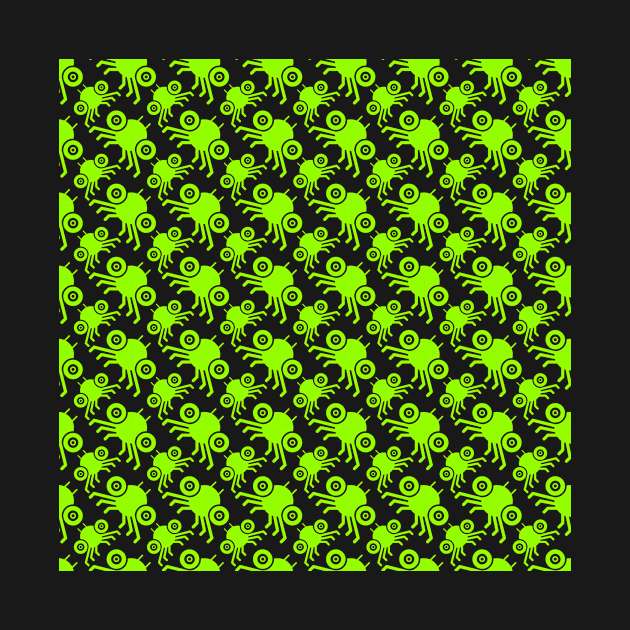 Spidy Pattern Neon Green by Bug Robot