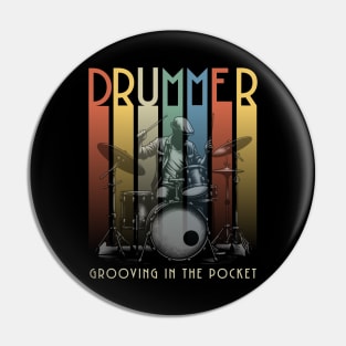 Drummers can't hide their stripes Pin