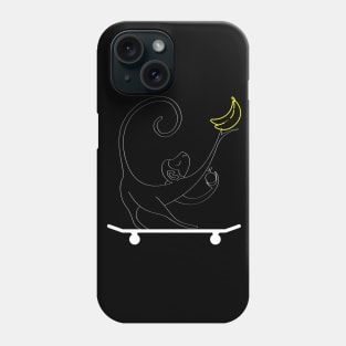 Skating Monkey with Banana Phone Case