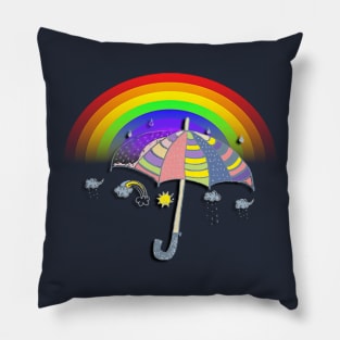 Rainbow of Hope, Cute Happy Inspirational Shirts & Gifts Pillow